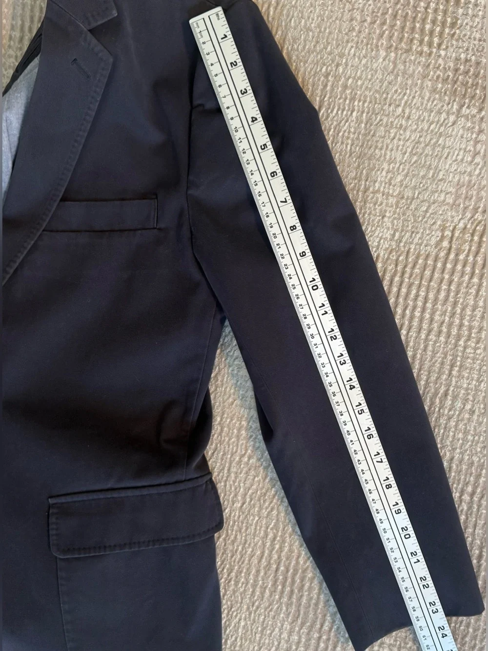 Brooks Brothers Navy 100% Cotton Unstructured Sport Coat Blazer M
